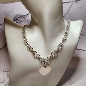 925 Silver Heart Charm Necklace